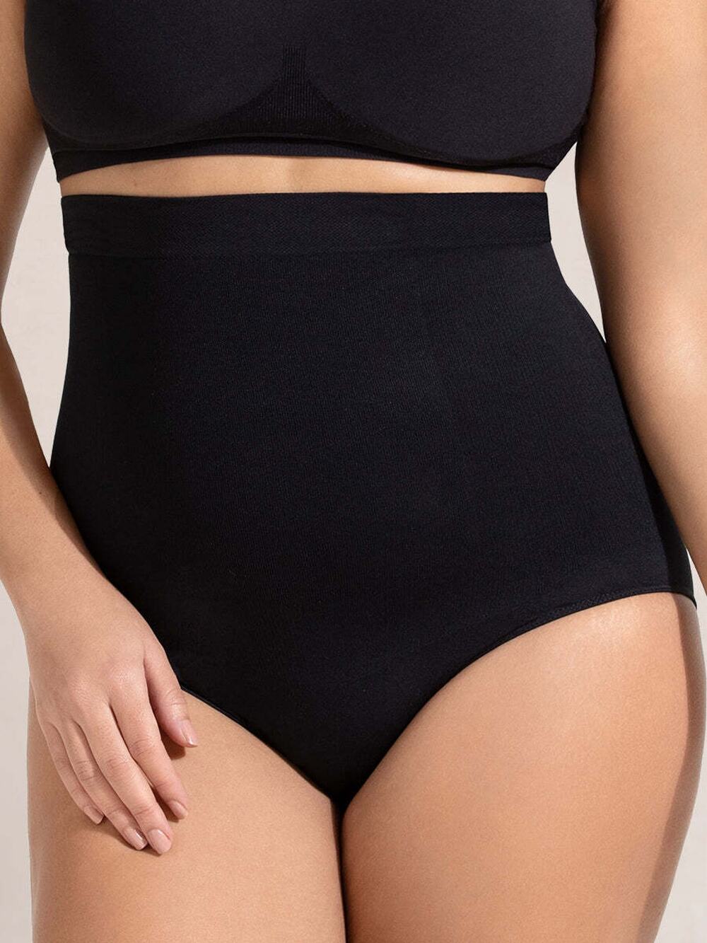 Shapermint Empetua XL/XXL Black High Waisted Shaper Panty 54008 Shapewear